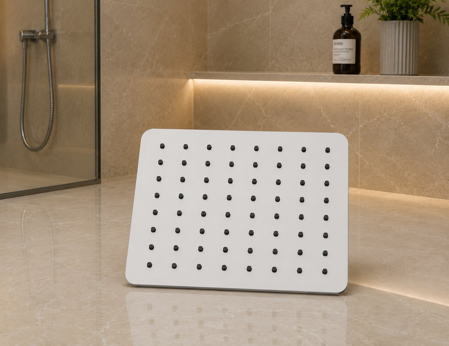 Slide showcasing shower