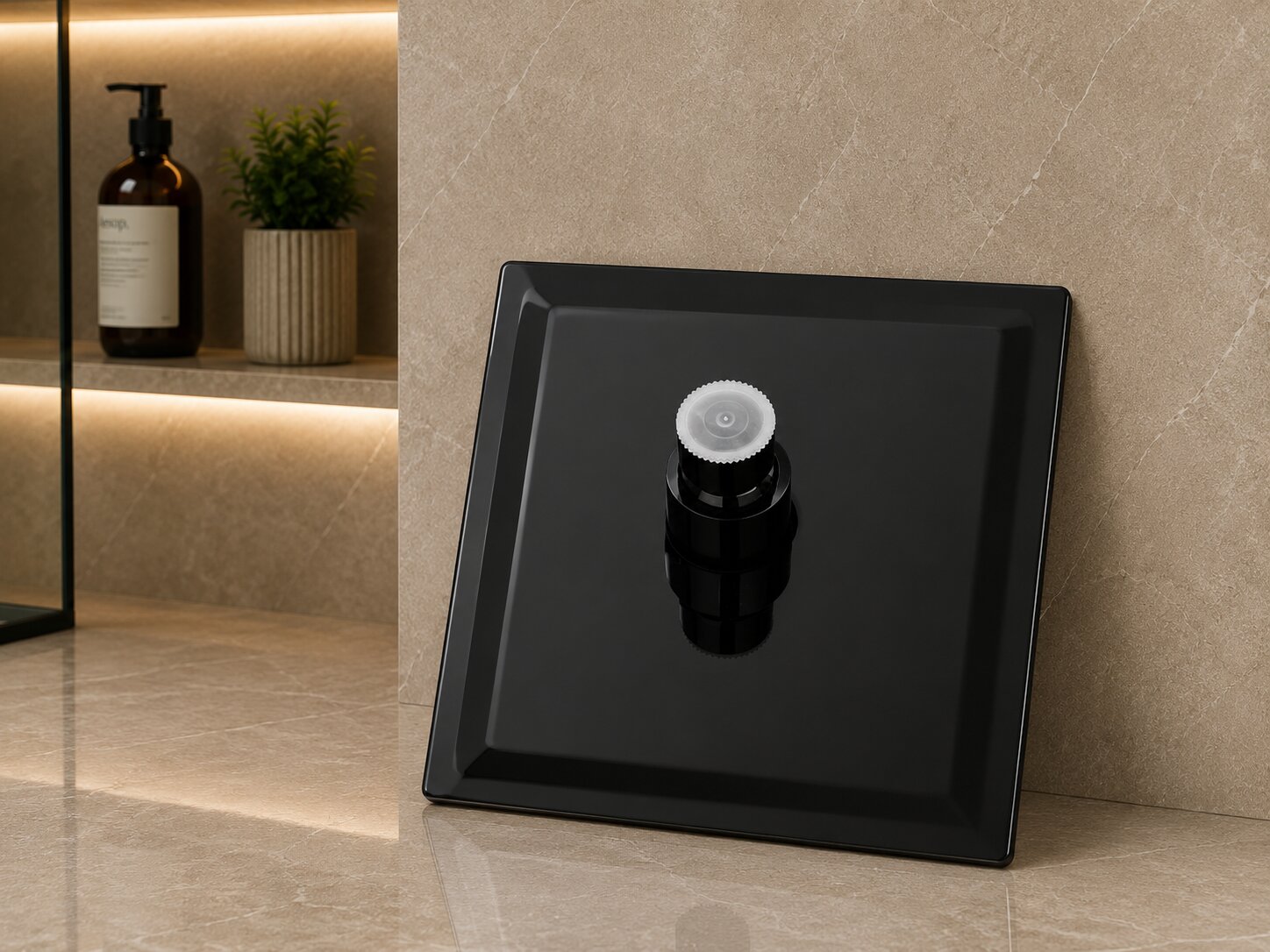 PVD Shower Matt Black view 2